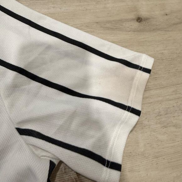 Barbie Mattel Baseball Jersey Black White Stripes 59 Size Large - Picture 3 of 4